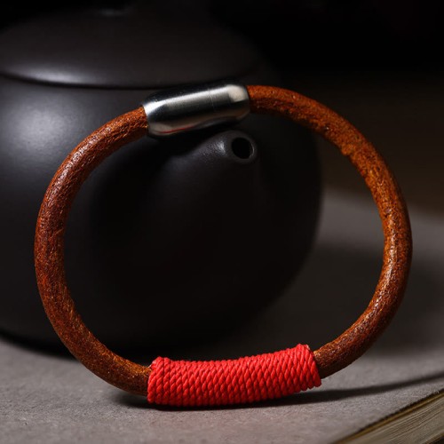 Tibetan Leather Five Elements Luck Braided Bracelet Tibetan Leather Five Elements Luck Braided Bracelet