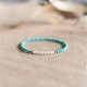925 Sterling Silver Natural Turquoise Pearl Beaded Bracelet 925 Sterling Silver Natural Turquoise Pearl Beaded Bracelet