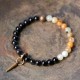 Black Obsidian Sodalite Strength Couple Bracelet Black Obsidian Sodalite Strength Couple Bracelet