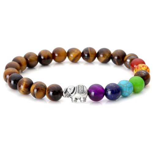 Lava Rock Tiger Eye Elephant Diffuser Peace Bracelet Lava Rock Tiger Eye Elephant Diffuser Peace Bracelet