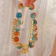 Liuli Glass Bead Chinese Lock Fortune Bracelet Liuli Glass Bead Chinese Lock Fortune Bracelet
