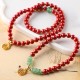 Tibetan Cinnabar Green Aventurine Luck Bracelet