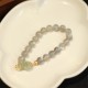 Moonstone Hetian Jade Peace Buckle Healing Bracelet Moonstone Hetian Jade Peace Buckle Healing Bracelet