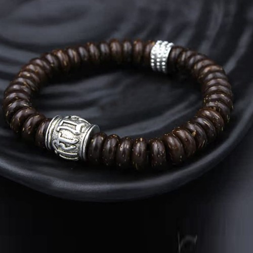 Tibetan Coconut Shell Om Mani Padme Hum Bracelet Tibetan Coconut Shell Om Mani Padme Hum Bracelet