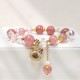 Strawberry Quartz Crystal Money Bag Bracelet