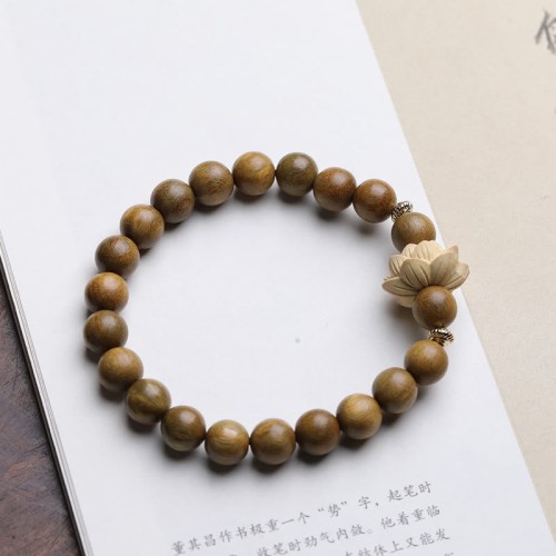 Green Sandalwood Boxwood Lotus Soothing Bracelet Green Sandalwood Boxwood Lotus Soothing Bracelet