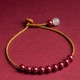 Natural Cinnabar Beaded Blessing Bracelet Natural Cinnabar Beaded Blessing Bracelet