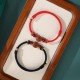 Natural Peach Wood Chinese Zodiac Cinnabar Wealth Bracelet