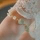 14K Gold Hetian Jade Rose Flower Luck Chain Bracelet 14K Gold Hetian Jade Rose Flower Luck Chain Bracelet
