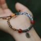 Tibetan Silver Zakiram Goddess Camel Bone Protection Bracelet Tibetan Silver Zakiram Goddess Camel Bone Protection Bracelet