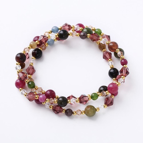 Tourmaline Strawberry Quartz Peace Wisdom Bracelet Tourmaline Strawberry Quartz Peace Wisdom Bracelet