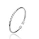 Heart Sutra Engraved Luck White Copper Bracelet