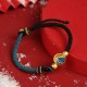 Mountain & Sea Engraved Luck Couple Bracelet