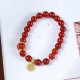 Natural Red Agate Confidence Letter Bracelet Natural Red Agate Confidence Letter Bracelet
