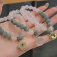 White Agate Jade Lotus Peace Buckle Protection Bracelet White Agate Jade Lotus Peace Buckle Protection Bracelet