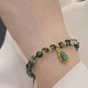 Green Phantom Confidence Gourd Buddha Charm Bracelet