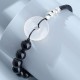 925 Sterling Silver Black Obsidian Agate Strength Bracelet 925 Sterling Silver Black Obsidian Agate Strength Bracelet