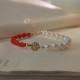 14K Gold Plated Pearl Luck Red String Bracelet 14K Gold Plated Pearl Luck Red String Bracelet