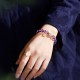 Amethyst Crystal Hetian Jade Healing Charm Bracelet