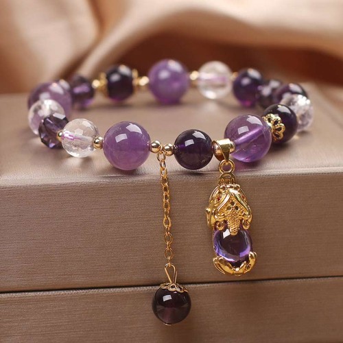 Natural Amethyst PiXiu Healing Bracelet Natural Amethyst PiXiu Healing Bracelet