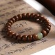 Abelia Wood Jade Bamboo Warding Off Evil Bracelet