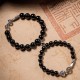 925 Silver Obsidian Moonstone Strength Couple Bracelet 925 Silver Obsidian Moonstone Strength Couple Bracelet
