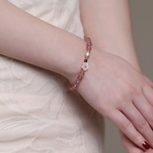 Strawberry Quartz Peach Blossom Love Bracelet Strawberry Quartz Peach Blossom Love Bracelet