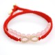 Tibetan Handmade Lotus Pink Crystal Soothing Bracelet Tibetan Handmade Lotus Pink Crystal Soothing Bracelet
