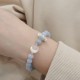 925 Silver Amethyst Aquamarine Cat's Eye Healing Bracelet