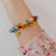 Liuli Glass Bead Chinese Lock Fortune Bracelet Liuli Glass Bead Chinese Lock Fortune Bracelet