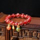 Gold Swallowing Beast Fluorescent Liuli Glass Success Bracelet Gold Swallowing Beast Fluorescent Liuli Glass Success Bracelet