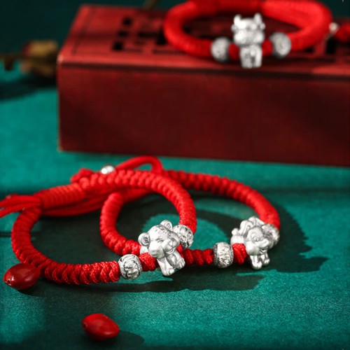 999 Sterling Silver Chinese Zodiac Kids Bracelet