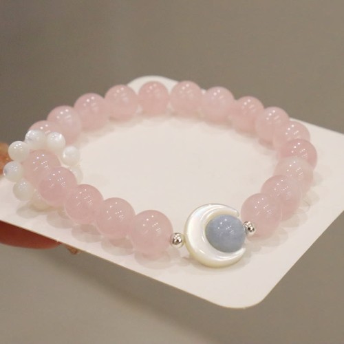 925 Silver Amethyst Aquamarine Cat's Eye Healing Bracelet