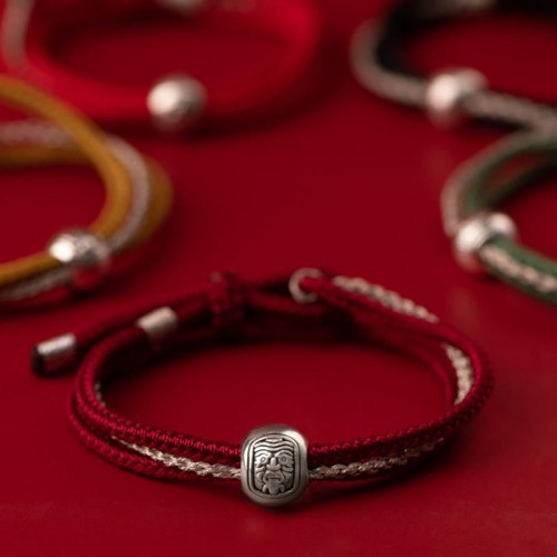 925 Sterling Silver Zakiram Goddess of Wealth Rope Bracelet