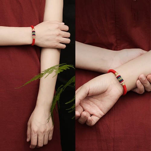 Tibetan Handmade King Kong Knot Five Elements Luck Bracelet Tibetan Handmade King Kong Knot Five Elements Luck Bracelet