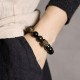 Natural Garnet Pink Crystal Love Bracelet