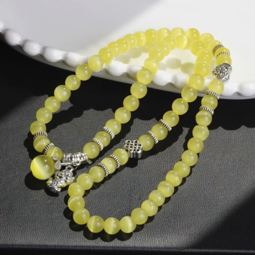Cat Eye PiXiu Support Triple Wrap Bracelet