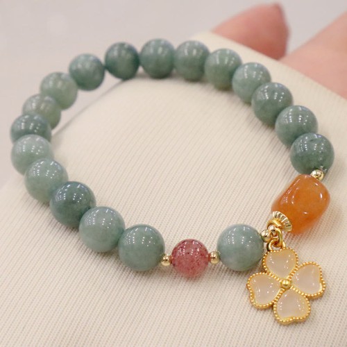 Jade Four Leaf Clover Prosperity Bracelet