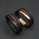 Simple Titanium Steel Leather Luck Bracelet Simple Titanium Steel Leather Luck Bracelet