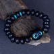 Ebony Wood Liuli Glass Lovely Cat Balance Bracelet Ebony Wood Liuli Glass Lovely Cat Balance Bracelet