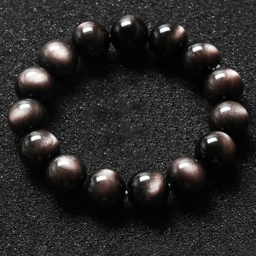 Silver Sheen Obsidian Protection Bracelet Silver Sheen Obsidian Protection Bracelet