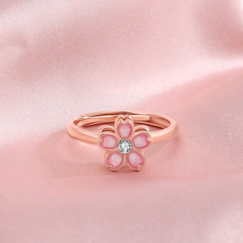Sterling Silver Cherry Blossom Blessing Bracelet