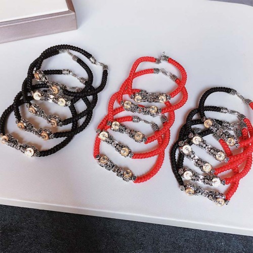 925 Silver PiXiu Prosperity Braided String Bracelet 925 Silver PiXiu Prosperity Braided String Bracelet