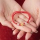 Handmade 925 Silver Peach Blossom Chalcedony Luck Bracelet Handmade 925 Silver Peach Blossom Chalcedony Luck Bracelet