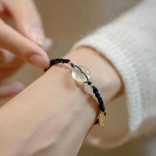 Chalcedony Peace Buckle Positive String Bracelet Chalcedony Peace Buckle Positive String Bracelet
