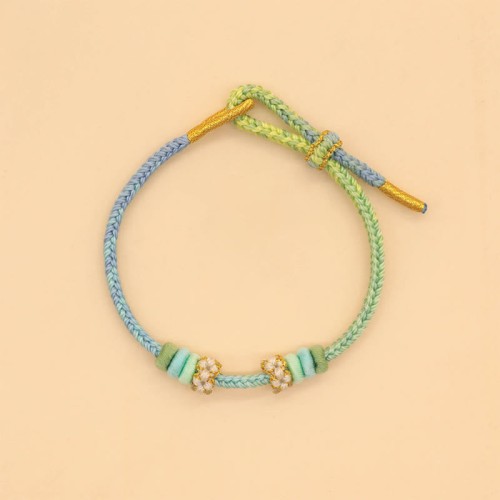 Peach Blossom Knot Luck Braided Bracelet