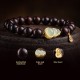 Red Sandalwood Gourd Jade Calm Bracelet