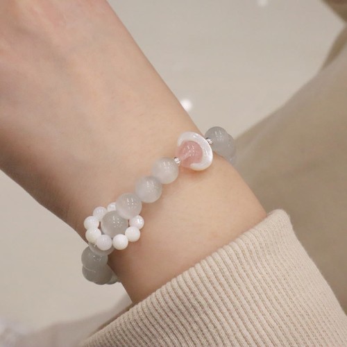 925 Silver Amethyst Aquamarine Cat's Eye Healing Bracelet