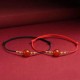 Natural Red Agate Cat Eye Calm Braided Necklace Pendant