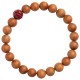 Peach Wood Lotus Cinnabar Wealth Bracelet